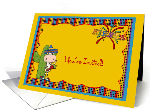 Cow, Sombrero Colorful Fiesta Invitation card (896937)