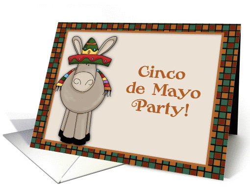 Donkey, Sombrero Cinco De Mayo Invitation card (898344)