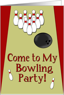 Bowling Party Invitation card