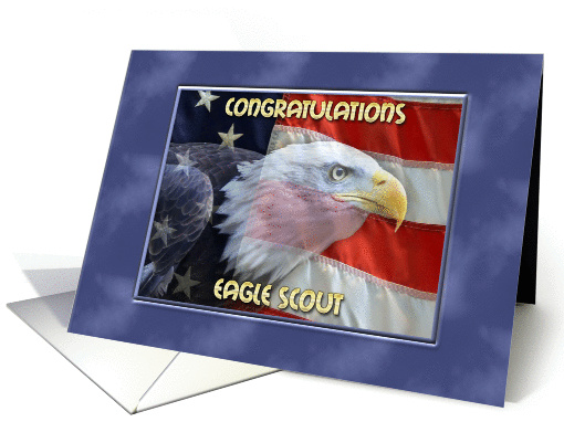 Bald Eagle, Flag, Eagle Scout Congratulations card (898365)