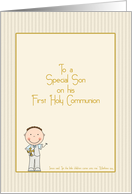Congratulations, Holy Communion, Son card