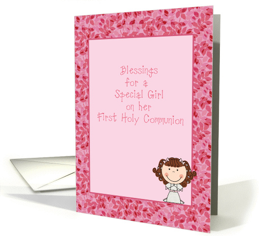 Congratulations, Holy Communion, Girl card (905446)