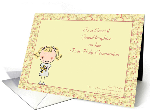 Congratulations, Holy Communion, Granddaughter card (905449)