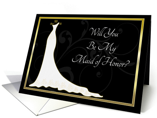 Wedding Gown, Maid of Honor Invitation card (916035)
