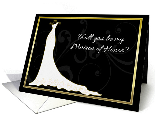 Wedding Gown, Matron of Honor Invitation card (916041)