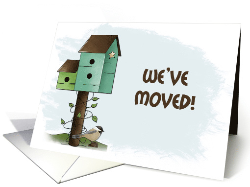Birdhouses Moving Announcement card (925421)