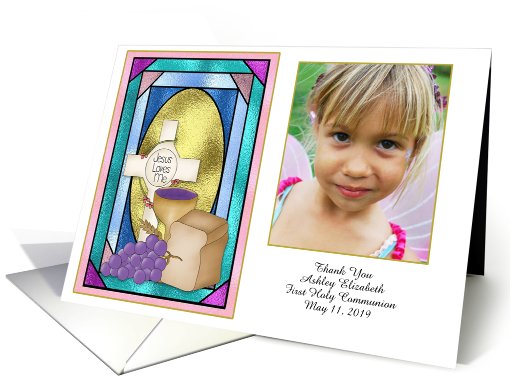 Communion Symbols, Thank You Photo card (928174)