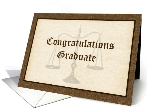 Scales of Justice, Graduate Congratulations card (933778)