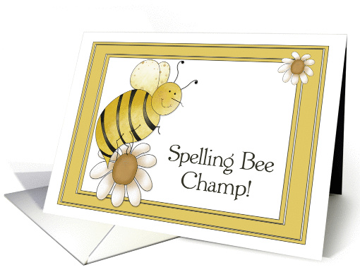 Bumble Bee, Spelling Bee Congratulations card (933958)