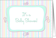 Pastel Baby Shower Invitation card