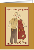 Primitive Folk Art Grandparents Day Card