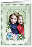 Mint Green, Floral Frame Grandparent’s Day card
