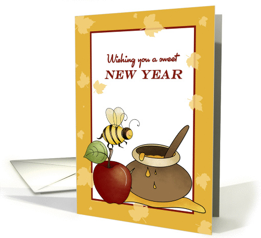 Rosh Hashanah Apple, Bee, Honey card (943441)