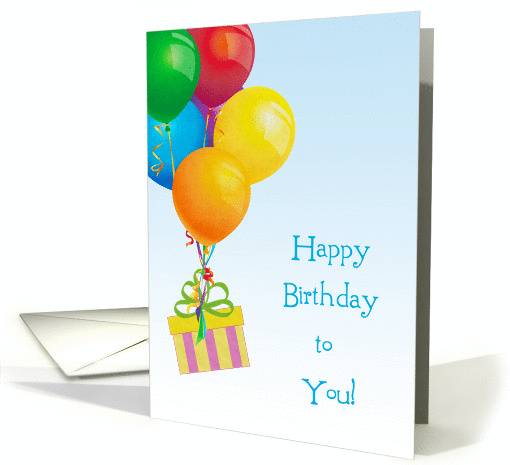 Balloon Bunch, Gift, Happy Birthday card (945499)