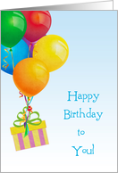 Balloon Bunch, Gift, Happy Birthday card