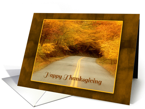 Autumn Road Thanksgiving card (945941)