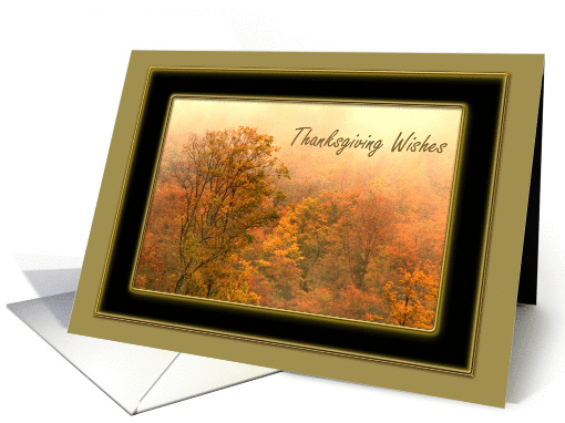 Autumn Trees Thanksgiving Wishes card (946534)
