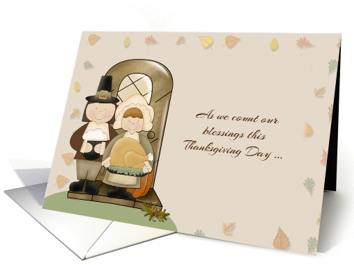 Pilgrims, Thanksgiving for Friends card (949950)