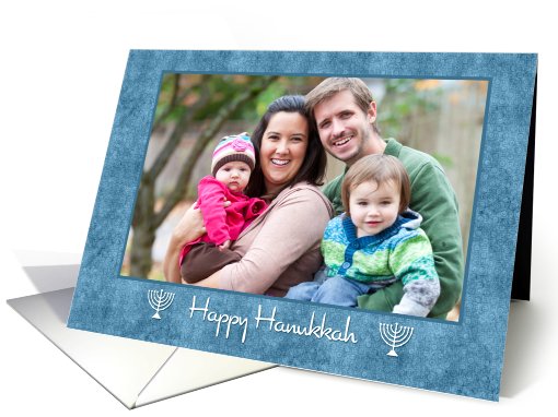 White Menorah, Hanukkah Photo card (953095)