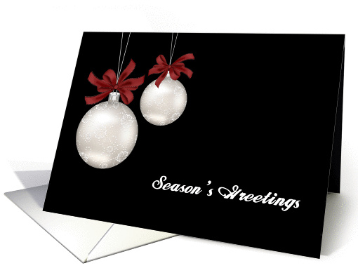 White Ornaments Holiday card (955933)