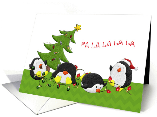 Holiday Penguin Fun, Christmas Greeting card (958173)