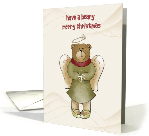 Angel Bear Christmas Greeting card (960347)