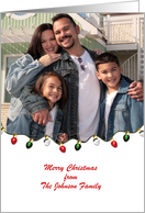String of Lights, Christmas Photo Card
