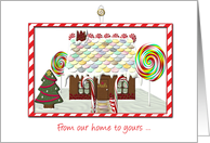 Gingerbread House, From Our Home to Yours, Christmas Greeting card