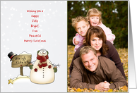 Jolly Snowman Holiday Photo Card