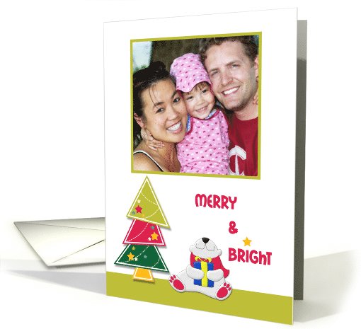 Colorful Christmas Tree, Polar Bear Greeting card (984509)