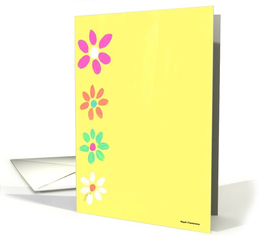flowers yellow card (173562)