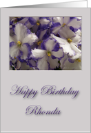 Happy Birthday Rhonda card