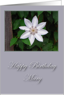 Happy Birthday Mary card