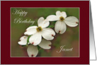 Happy Birthday Janet card