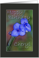Happy Birthday Cheryl card