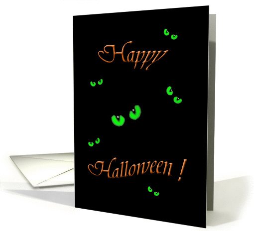 Scary Eyes Halloween card (283747)