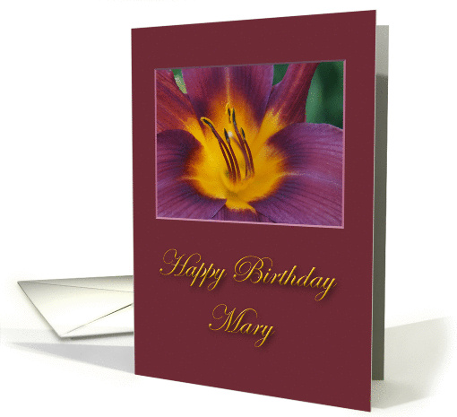 Happy Birthday Mary card (364797)