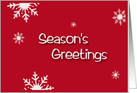 Season’s Greetings - snowflakes card