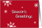 Season’s Greetings - snowflakes card