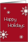 Happy Holidays- snowflakes card