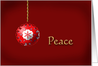 Peace - tree ornament card