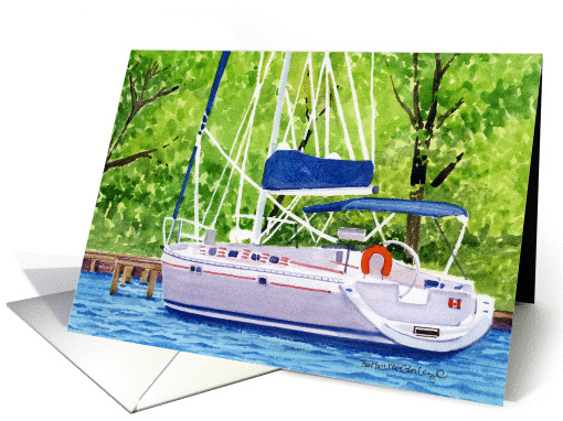 Sailboat Sacket Harbor, NY card (178787)
