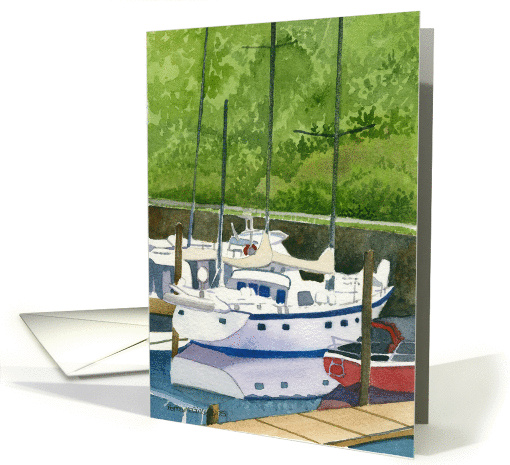 Sailboats card (179552)