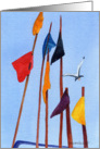 Boat Flags and Seagull card