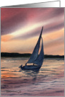 Sunset Sailboat card