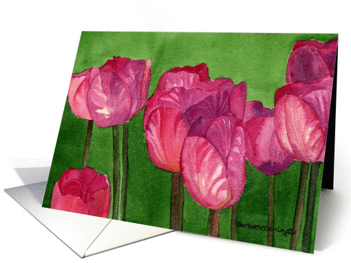 Pink Tulips card (179902)