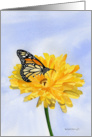 Monarch Butterfly Yellow Flower card