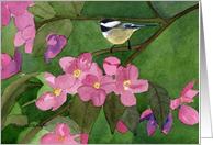Dogwood Flower Chickadee card