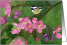 Dogwood Flower Chickadee card