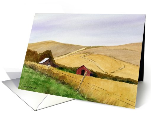 Barn Rolling Hills card (700510)